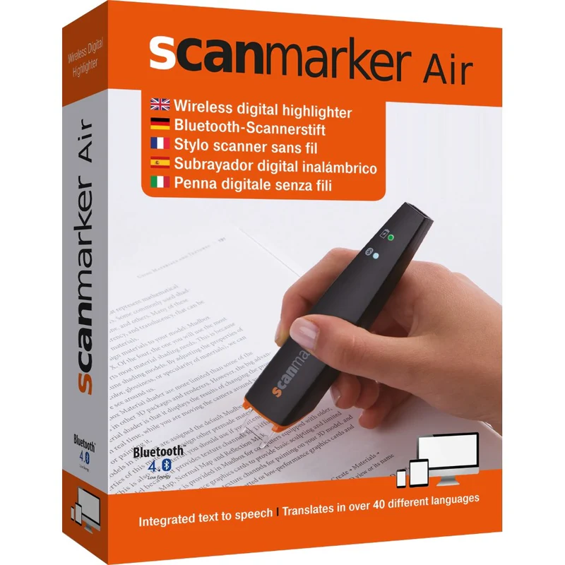 Scanmarker Air connected OCR pen box