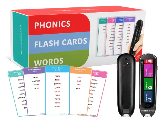 Scanmarker phonics practice cards